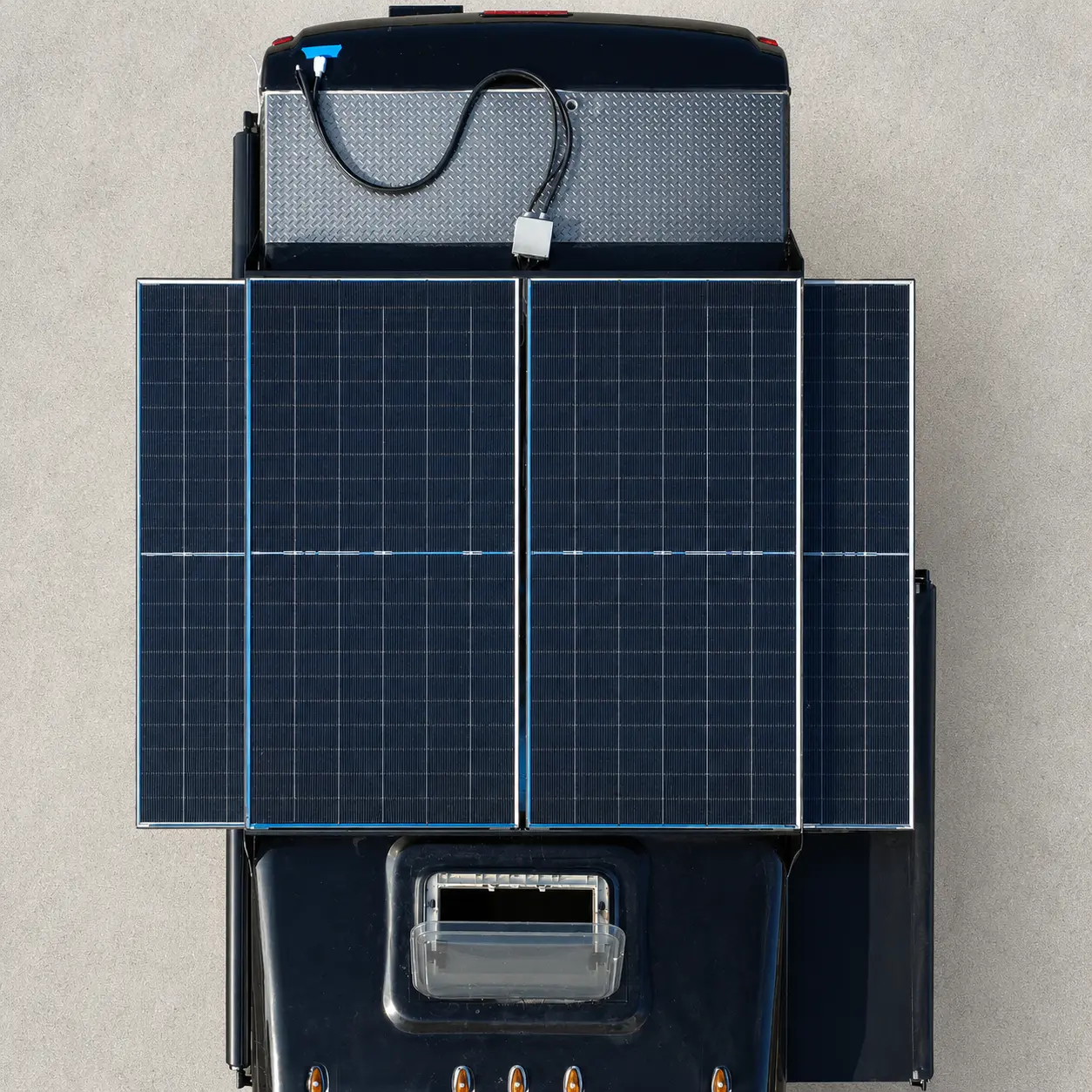 Paneles solares vistos desde arriba